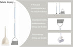 Mini Broom with Dustpan for Kids,Little Housekeeping Helper Set (White+Grey)