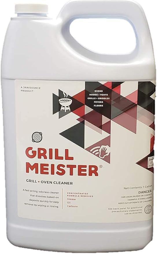 GrillMeister Oven, Grill, Fryer, Grate - Heavy Duty Cleaner/Degreaser, 1 Gallon (Case of 4)
