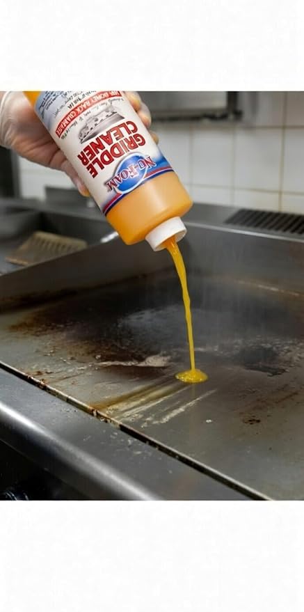 Nu-Foam Griddle Cleaner, Professional Flat Top Cleaning Liquid, 32 oz, for Commercial Griddles (6)