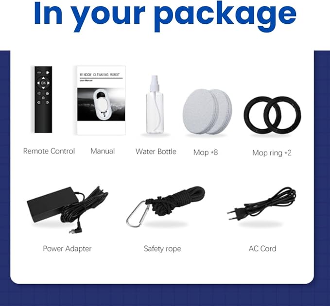 Window Cleaning Robot – Automatic Smart Glass Cleaner with Advanced AI, Remote Control, Strong Suction 5600 Pa, for Home and Office – Efficient, Safe, and Quiet Operation