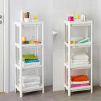 HIEEY 4 Tier Bathroom Shelf,Bathroom Rack, Shelves Organizer, for Bathroom Laundry Pantry Kitchen Narrow Places