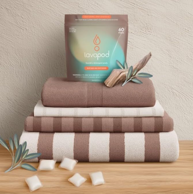 Luxury Laundry Pods - Plant-Based Detergent with Premium Fragrance | Biodegradable PVA Film | Made in USA | 60 Count (Blue Sage & Driftwood)