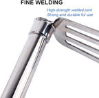 Stainless Steel Garden Cultivator Metal Hand Weather Resistant Hand Tool 15-Inch Lightweight 4 prongs Rake for Weeding Seeding Turning Soil