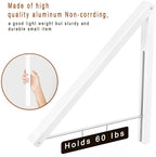 Drying Rack Wall Mounted Clothes Hanger Folding Wall Coat Racks Aluminum Home Storage Organiser Space Savers