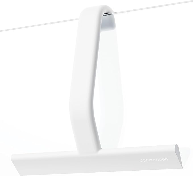 JustHang Shower Squeegee for Glass Doors, All-One-Piece Silicone with Built-in Hook Design for Easy Hanging and Cleaning, 10 Inch White