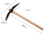 Pick Axes for Digging, High Carbon Steel Double Sided Design Garden Pick Axe Pick Axes with Wood Handle for Flower Beds, Weeding, Gardening Loosening Soil, Digging, Camping