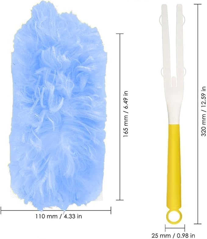 4X Microfibers Replacement Dusters with 2 Handles, 360°Thickened Pads Kit，30ct – Heavy Duty Microfiber Pads for Pet Hair/Dust Mites in Hard-to-Reach Areas