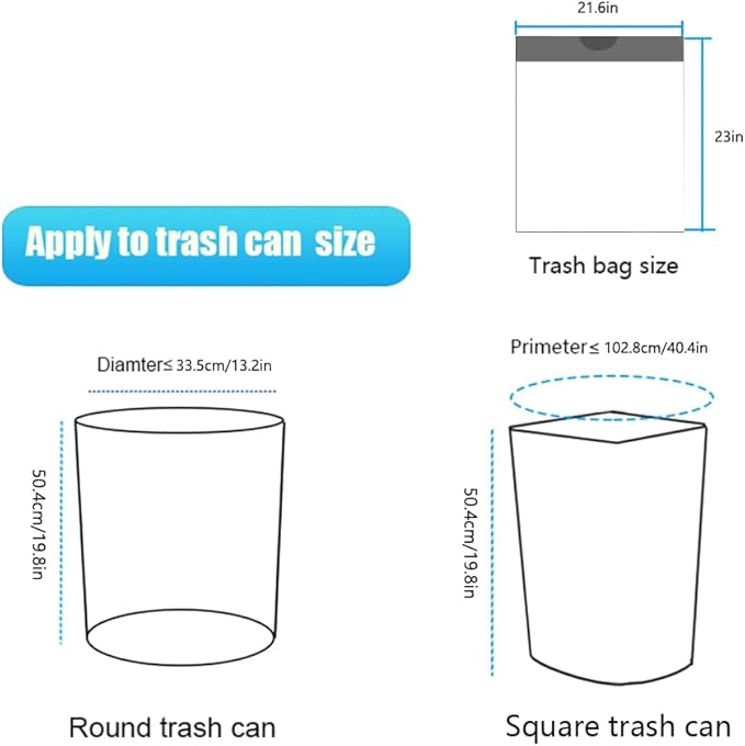 8 Gallon Drawstring Trash Bag Garbage Bag Trash Can Liner,90 Counts,0.74 Mil