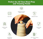 Regency Wraps Butchers Cooking Twine on Holder with Cutter, Heavy Duty, 500ft, 16 Ply, 2.4mm Food-Safe Cotton Kitchen String for Turkey Trussing, Meat Prep, Crafting
