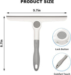 Window Squeegee for Glass Doors，All-Purpose 9.7” Window Cleaning Squeegee, Handheld for Windows, Car Windshields & More，Grey (9.7" Window Squeegee)