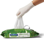 FitRight Aloe Personal Cleansing Cloth Wipes, Scented, 8 x 10 inch Adult Large Incontinence Wipes, 68 count, pack of 12