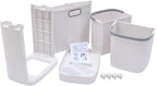 Laundry Basket Organizer Storage Shelf with Frame and Baskets Storage Drawers Unit,Laundry Towel Hamper Cabinet Tower One Part Compartment Sorter Basket(2-Tier,With Wheels)