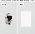 Rubber Bond Self-Adhesive Rubber Wall Outlet Cover Plate 5 Pack - Easy to Apply Peel & Stick Drywall Hole Patch - 5x3 Inch Screwless Blank Wall Plate Cover - Premium Rubber Wall Hole Cover (White)