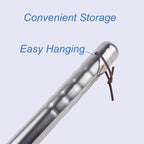 Stainless Steel Garden Hoe 15-inch Length Lightweight Weather Resistant Metal Hand Tool for Weeding Seeding Turning Soil