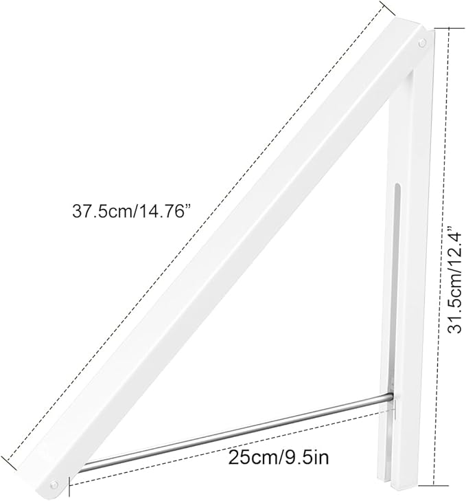 Drying Rack Wall Mounted Clothes Hanger Folding Wall Coat Racks Aluminum Home Storage Organiser Space Savers