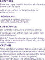 Melaleuca Ecosense Melasoft Fabric Softener - Scent Free - 100 Dryer Sheets