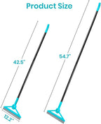 MAVRIZ Air Broom for Dust, Hair, Liquids, Silicone Broom with Removable Rubber Strip and Brooms Bristle, Multifunctional Floor Squeegee for Indoor Cleaning