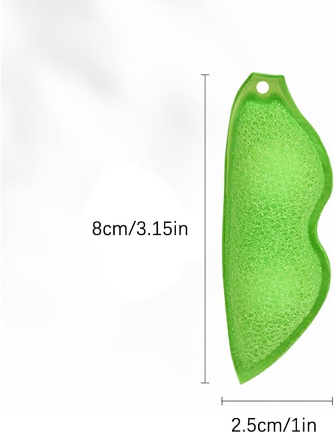 3 Pcs Green Multipurpose Bean Shaped Sponge Set, Heat Resistant Bottle and Internal Cleaning Sponges, Reusable entreprises Bottle Cleaning Tools, Household Cleaning Sponges