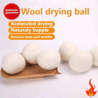 6 Pack Felt Dryer Balls – Wool Dryer Balls for Reducing Drying Time, Eliminating Static & Wrinkles, Removing Lint, Pet Hair, Odors – Reusable Cat Toy Included (Non-Food Use)