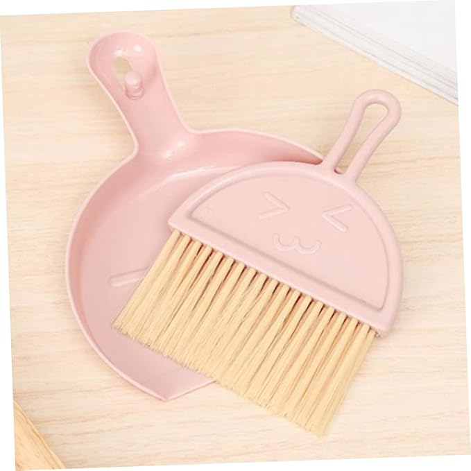 4 Sets Mini Dust Brush and Dustpan Multi Function Handheld Cleaning Accessory for Quick Cleanup Desks Countertops and Pet Areas Compact Broom and Dustpan