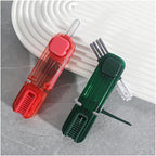 4 in 1 Bottle Gap Cleaning Brush - 2 PCS Multifunctional Cup Lid Cleaning Tools, Mutipurpose Tiny Silicone Cup Holder Cleaner Nipple Cleaning Brush, Home Kitchen Cleaning Tools