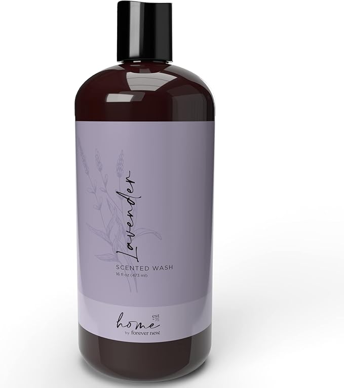Home by Forever New - Scented Liquid Laundry Detergent, Lavender, 16 Fl Oz – Perfect for Washing Towels, Bed Linens, Clothing, and More