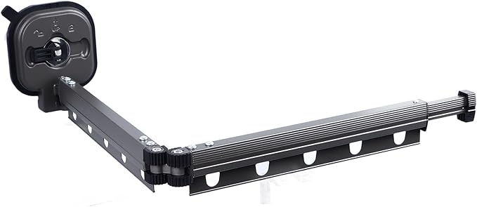 AUNMAS Clothes Drying Rack, Wall Mounted Clothes Hanger Rack Retractable Clothes Drying Rack Space Saver Clothes Rack for Balcony Laundry Bathroom (Bi Fold Grey)