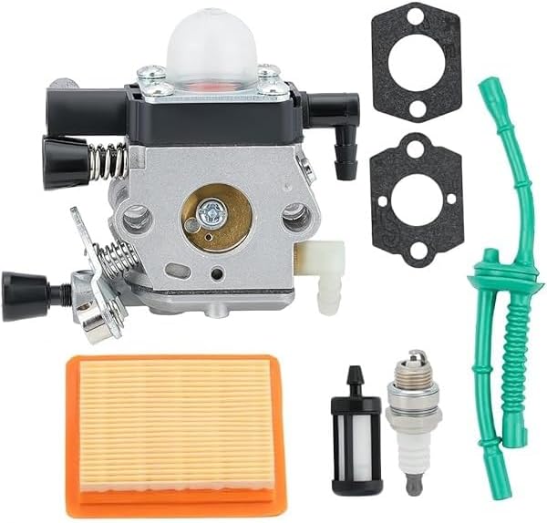 MM55 MM55C Tiller Carburetor for Sthil MM55 MM 55 Tillers MM55-Z MM55C-E String Trimmer Parts Replace Zama C1Q-S202A C1Q-S202 4601-120-0600 4601 120 0600 4134 141 0300 Air Filter