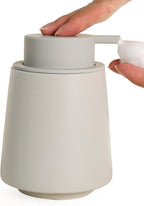 INGOFIN Ceramic Foaming Soap Dispenser -14 oz Foam Hand Soap Dispenser Bathroom, Modern Refillable Dish Wash Bottle for Kitchen with Large Pump, Matte Grey