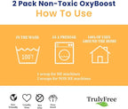 OxyBoost - Oxygen Whitener & Clothes Stain Remover Laundry Detergent Powder with Sodium Percarbonate - Brightens Whites & Safe for Colors - Non-Chlorine, Gentle Yet Powerful - Pack of 2