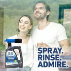 Wet & Forget Window & Screen Cleaner – Outdoor Window Cleaner Spray & Hose Attachment; No Scrubbing, Superior Scrub-Free Shine for Windows & Screens; 48oz (Pack of 2)