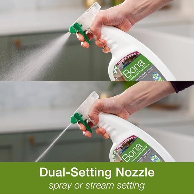 Plexon Microfiber Cleaning Cloth with Stone Tile and Laminate Floor Spray Cleaner 36 Fl Oz and 128 Fl Oz. for Bona Cleaner Spray Refill