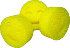 The Original Scrub Moji Scrubbing Sponge by Smilyeez (Set of 3) - Yellow - Temperature-Responsive Polymer Foam, Stain and Odor Resistant, Ideal for Kitchen and Bathroom Cleaning