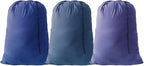 Extra Large Laundry Bag 3 Pack Travel Laundry Bags Dirty Clothes Organizer with Drawstring Closure, 30"x40", for college, dorm and apartment (Blue)