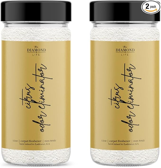 Home "Citrus" Lemon & Mango Carpet Deodorizer Odor Eliminato Powder For Home, Vaccuuming Upholstery, Pet Urine, Dog Bed/Cat Litter Box(Two Pack)