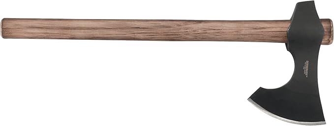 CRKT Berserker Axe: Two Handed Outdoor Axe, Forged 1055 Carbon Steel Blade, Hickory Handle 2736