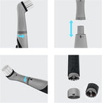 SOARING Electric Cleaning Brush with 4 in 1 Multiple Brush Heads,Indoor Household Cordless Motorized Brush for Bathroom Toilet Kitchen Tile Crevice(Black)