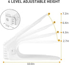 NVGSN Shoe Slots Organizer 12 Pack - Shoe Stackers for a Pair of Shoes, shoe Storage Shoes Space Savers 50%, 4 Levels Adjustable Thickening Double Layer shoes Holders shoe Organizer for Closet, White