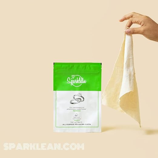 JEWELRY POLISHING CLOTH PREMIUM - Silver Polishing Cloth for Sterling Silver, Gold, Brass, Metal and More - All Purpose Jewelry Cleaning Cloth with Real Lemon Oil - Anti Tarnish Cloth - Made in USA