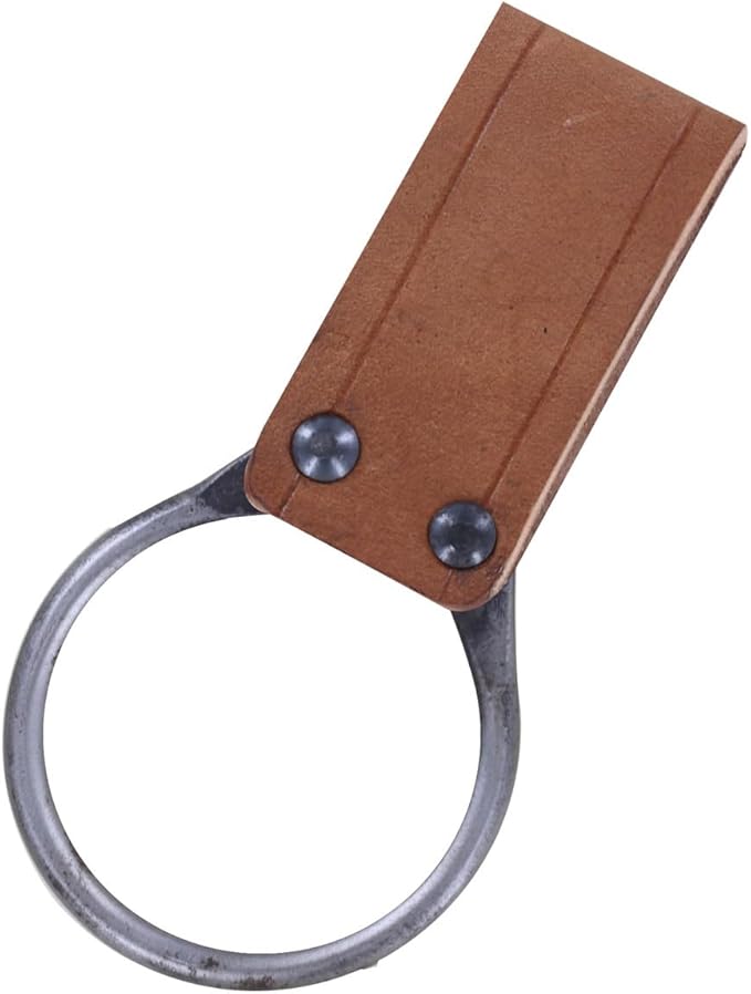 Armory Replicas - Hand Forged Medieval Viking Battle Axe Holder - Genuine Bovine Leather Functional Costume O-Ring Weapon Belt Holster