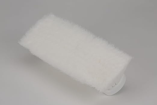 SPARTA 41278EC02 Flo-Thru Plastic Wall Scrub Brush, Equipment Brush With Soft Nylex Bristles For Industrial Kitchens, Hospitals, Commercial Cleaning, 4 Inches, White