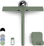 GÜTEWERK Shower Squeegee for Glass Doors, Silicone Window Squeegee, Bathroom and Glass Cleaning - Green - 9 Inch