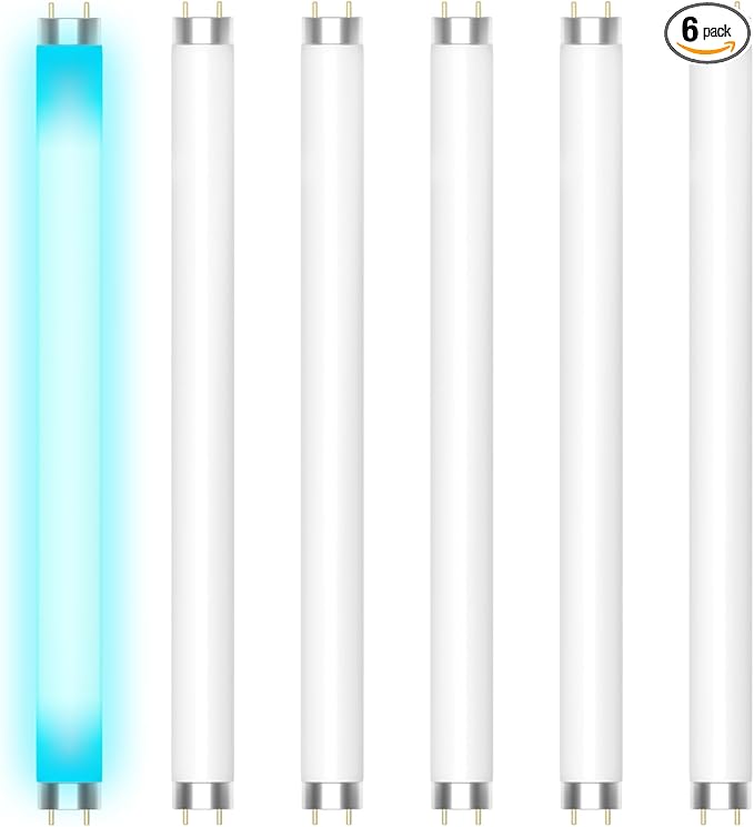 Shootingstar 6 Pack FSL BL T8 F10W Bug Zapper Replacement Bulb for 20W Bug Zapper, 13 Inch 10 Watt Light Bulb Compatible with Aspectek, Liba and Other 20W Mosquito Zapper Lamp