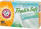 Arm & Hammer Fabric Softener Sheets, Free of Perfumes and Dyes, 100 ct