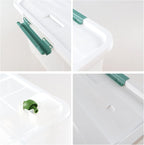 80 L Extra Large Plastic Storage Box, Clear Large Plastic Storage Bins with Wheels, 4-Pack