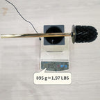 Freestanding Toilet Brush Holder for bathrooms 304 Stainless Steel Toilet Brush Stand Square Storage and Organization Rust Resistant 17-inch high Polished Gold Finished