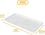 SpaceAid Washer Dryer Countertop, Laundry Wood Shelf Topper with Edge, 54" Width x 27.5" Depth Cover Guard Organizer for Washer and Dryer Laundry Hamper Counter Storage Organization (White Marble)