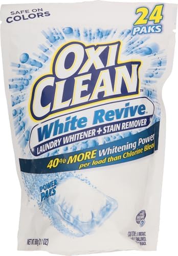 OxiClean Whitener and Stain Remover Power Paks | White Revive | 24 Count | Pack of 2