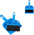 Mini Dustpan and Broom Set 1 Pcs Dustpan Brush Set Portable Plastic Brush Set (Blue) Used for Tool Brush Keyboard Home Kitchen Sweeper Table Desk Office