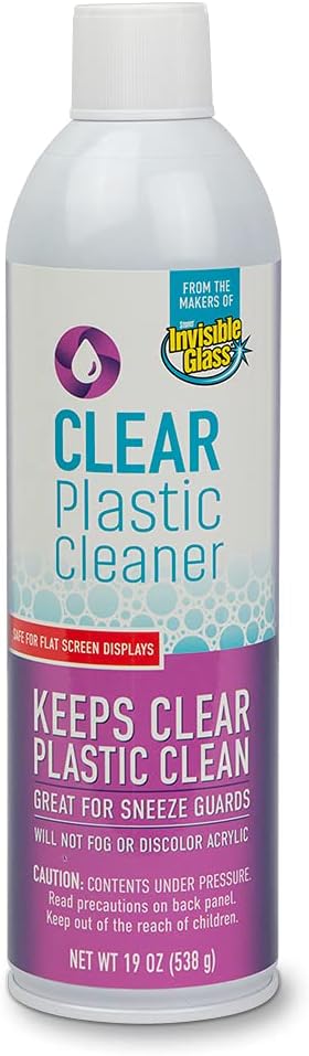 Invisible Glass 91014 Clear Plastic Cleaner Cleans and Protects Plastic Surfaces on Electronics, Appliances, Eyewear, Cars, Trucks, RVs, Boats, and More, Anti-Fog, Anti-Static, 19 Oz, Pack of 1